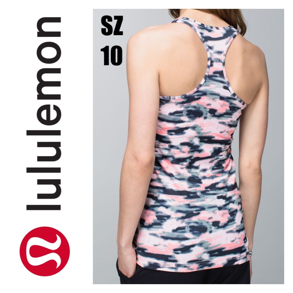 Lululemon Wamo Camo Sz 10 Like New Cool Racerback